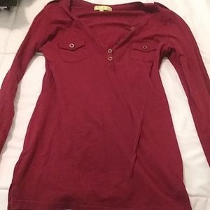 Cranberry long sleeve shirt